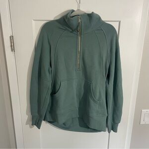 Lululemon Scuba Oversized Funnel-Neck Half Zip *Long Crater Blue / Gold